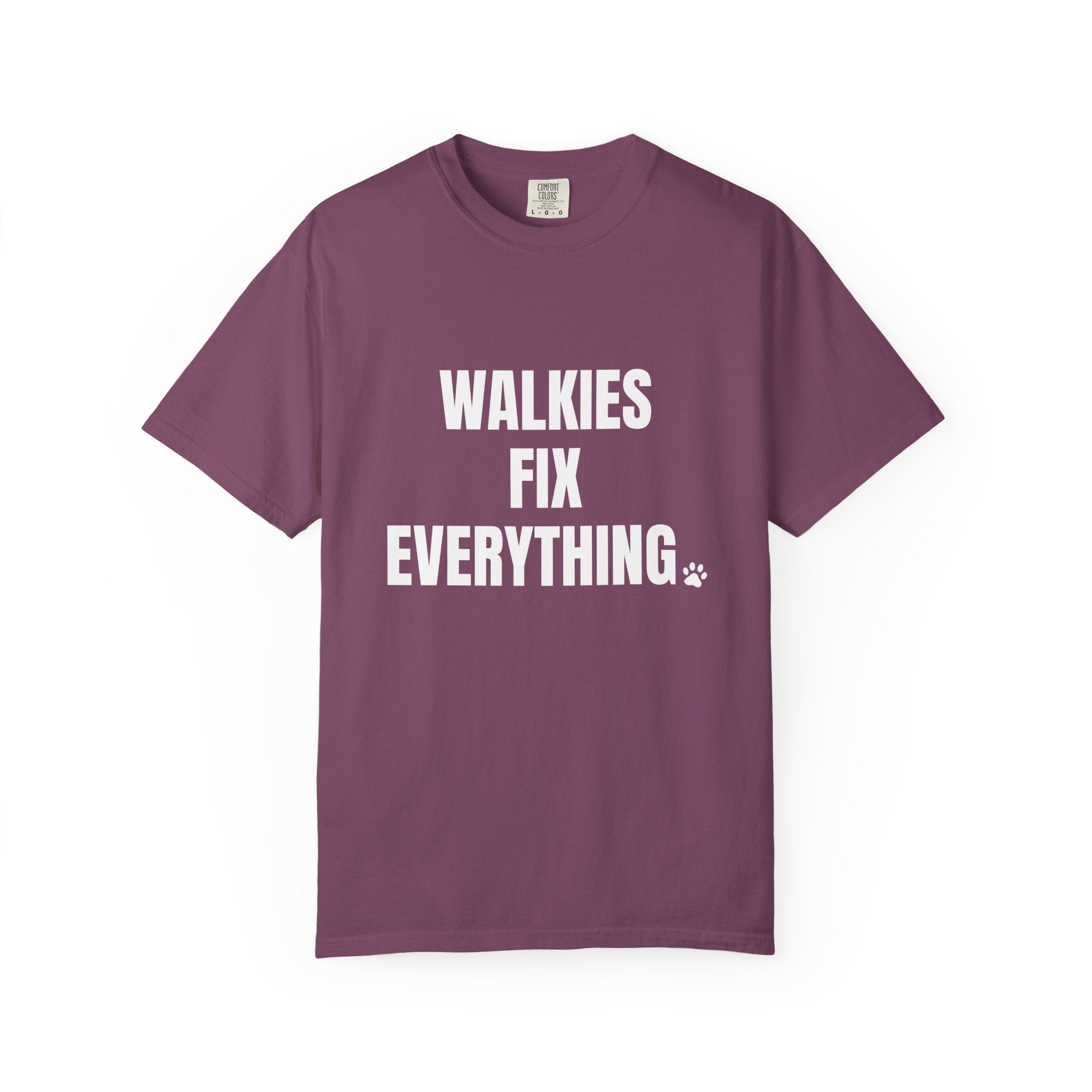 Walkies Fix Everything Comfort Colors T-shirt in Berry