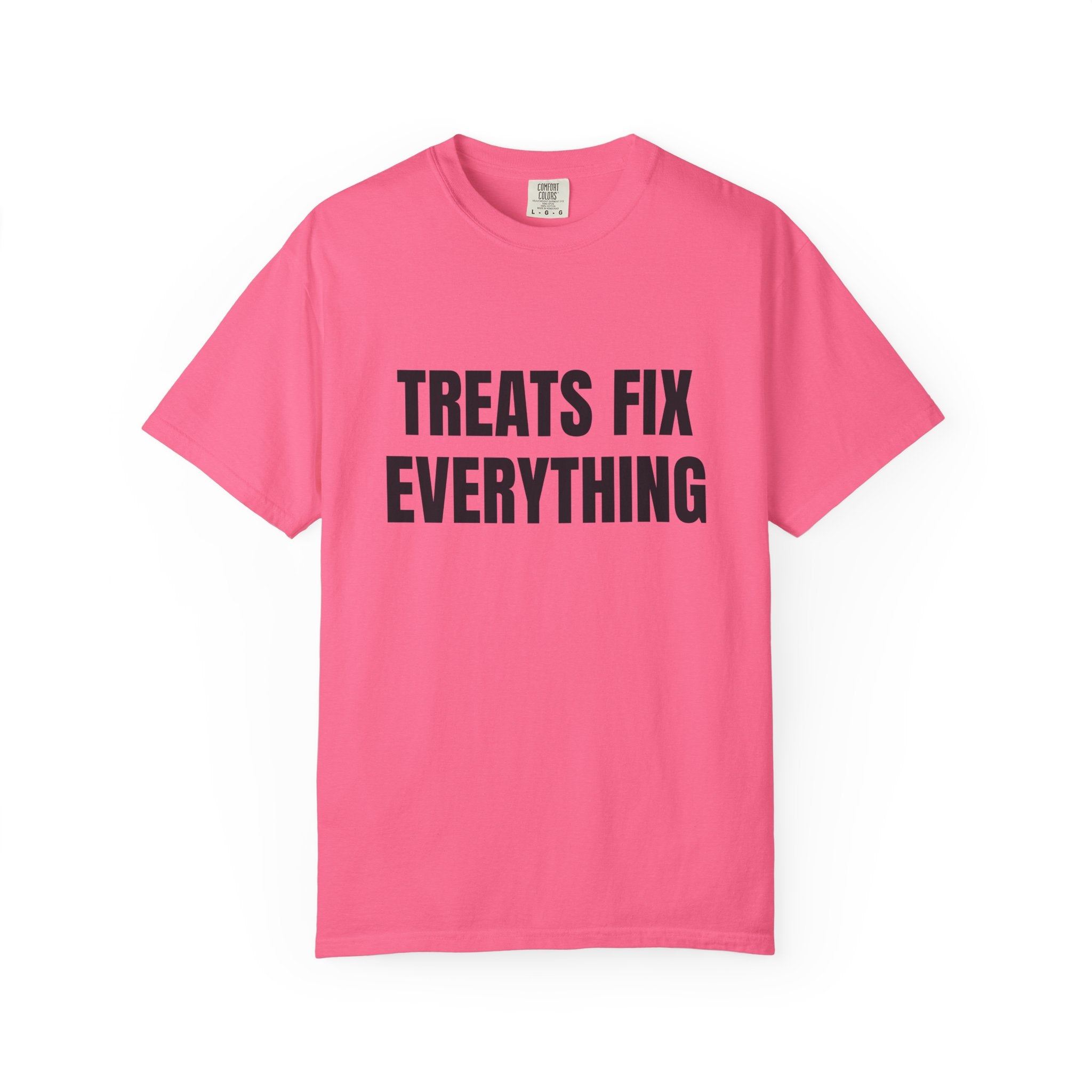 Treats Fix Everything Comfort Colors T-shirt in Crunchberry