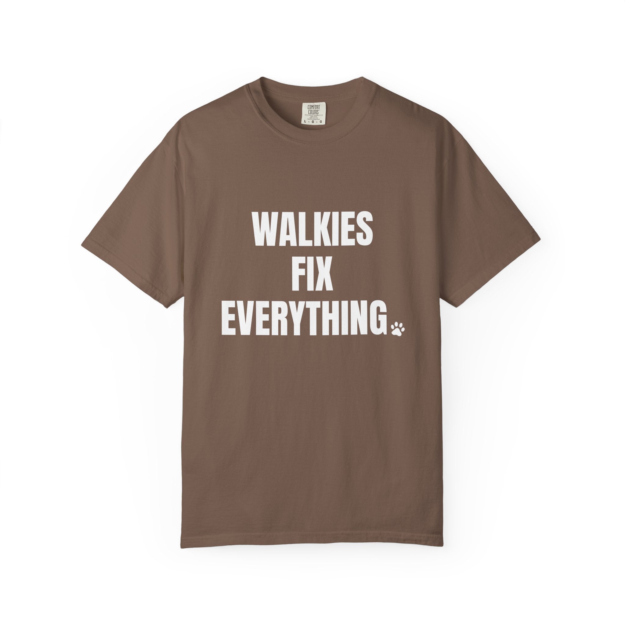 Walkies Fix Everything Comfort Colors T-shirt in Espresso