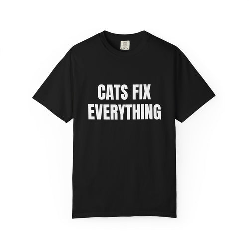 Cats Fix Everything Comfort Colors T-shirt in Black