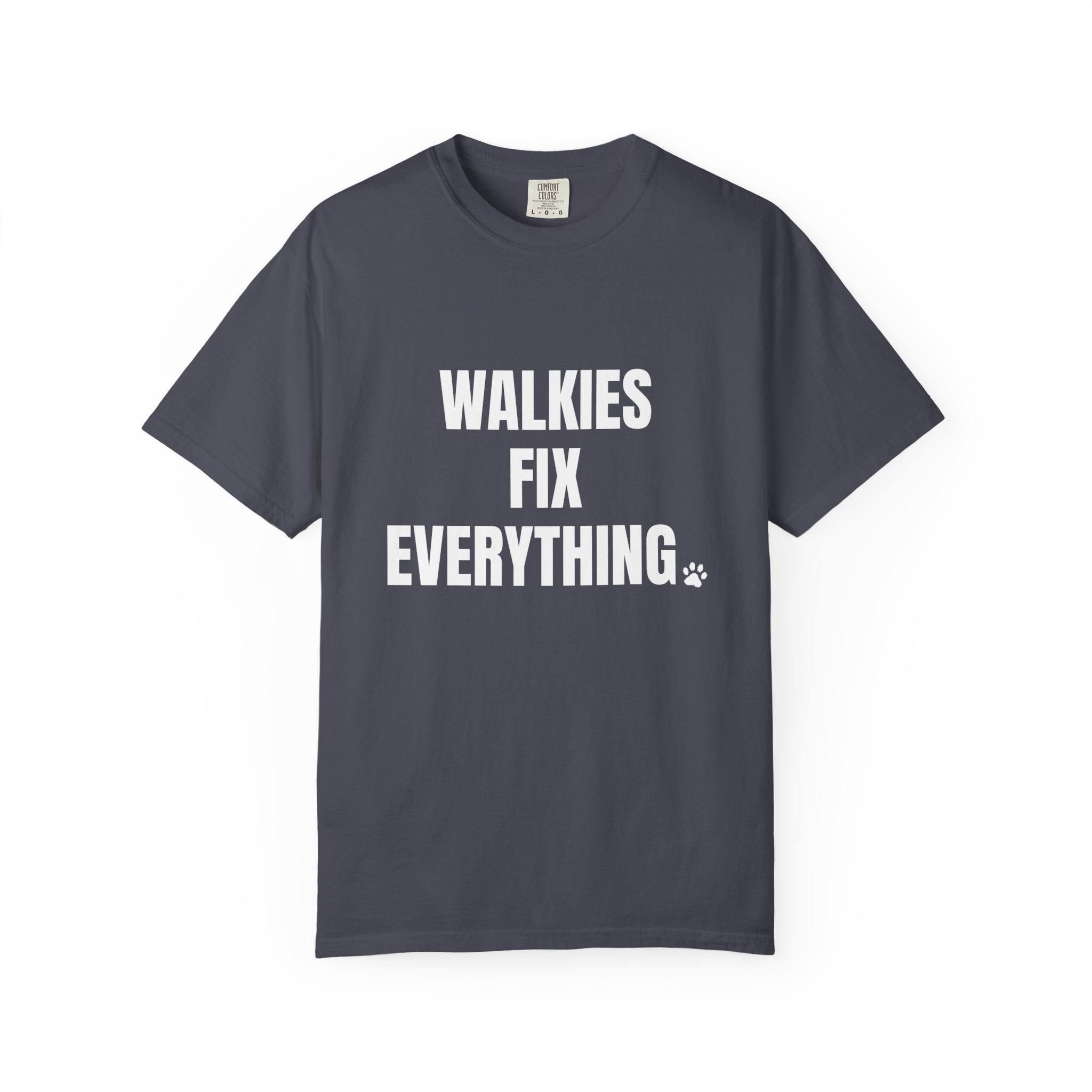 Walkies Fix Everything Comfort Colors T-shirt in Navy