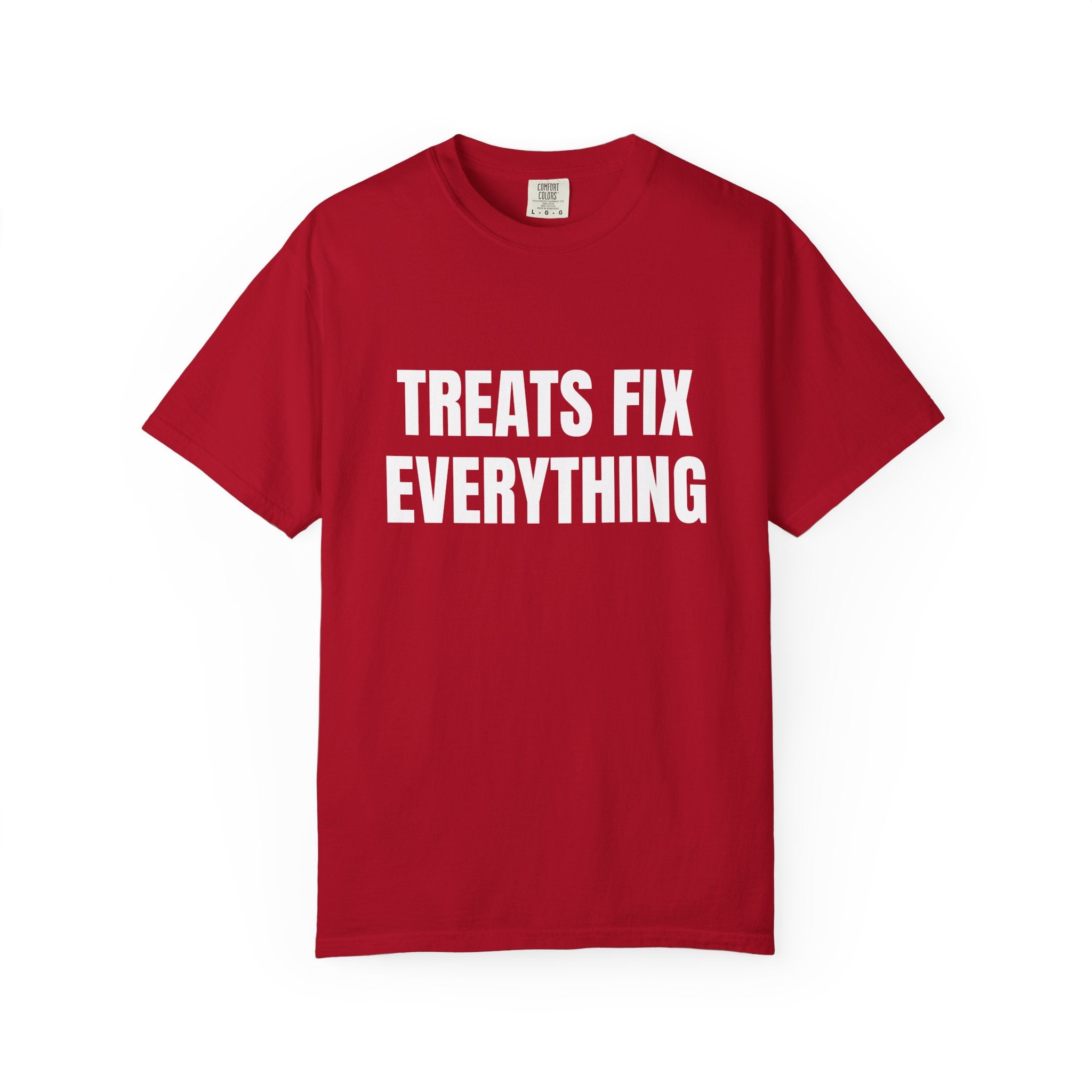 Treats Fix Everything Comfort Colors T-shirt in Red