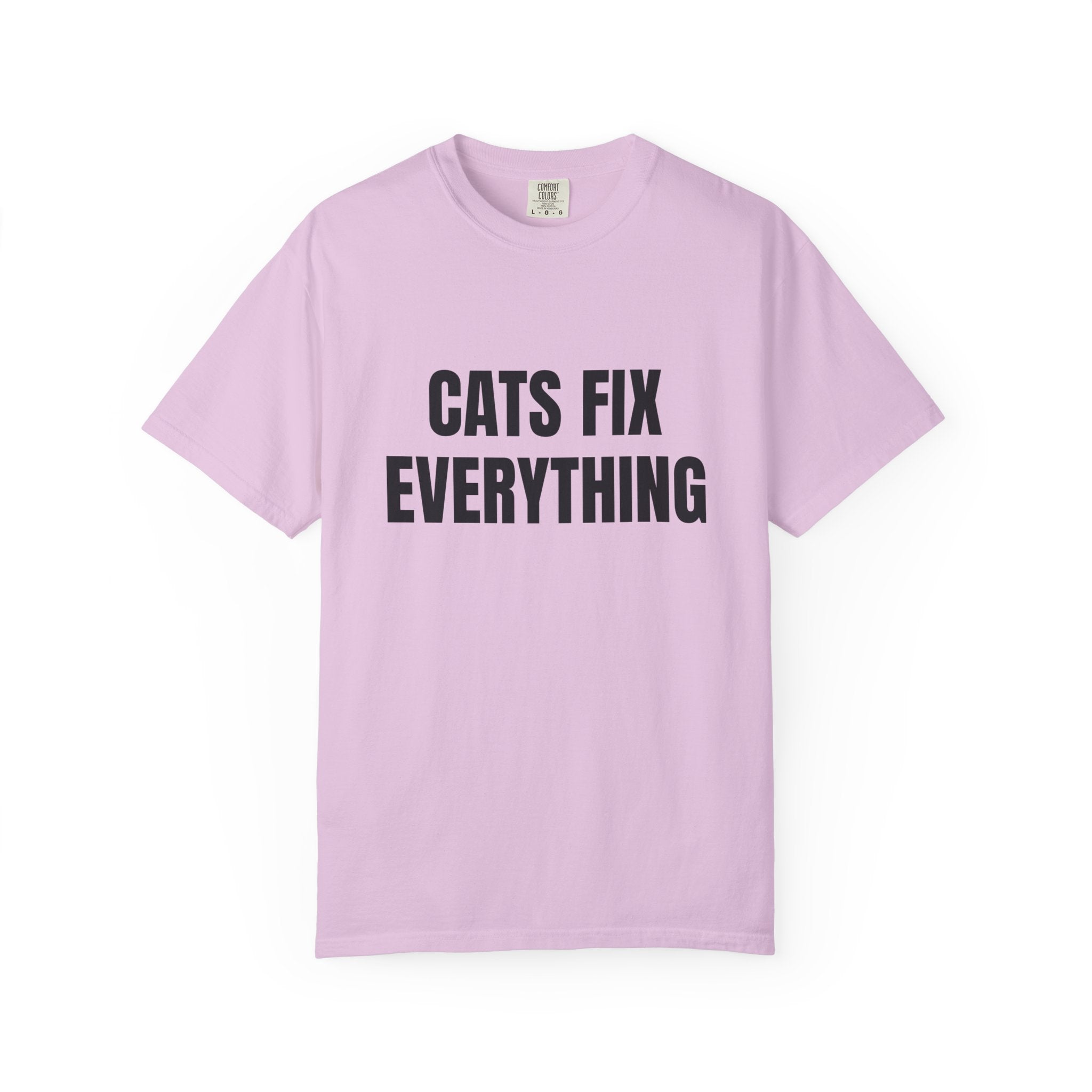 Cats Fix Everything Comfort Colors T-shirt in Orchid