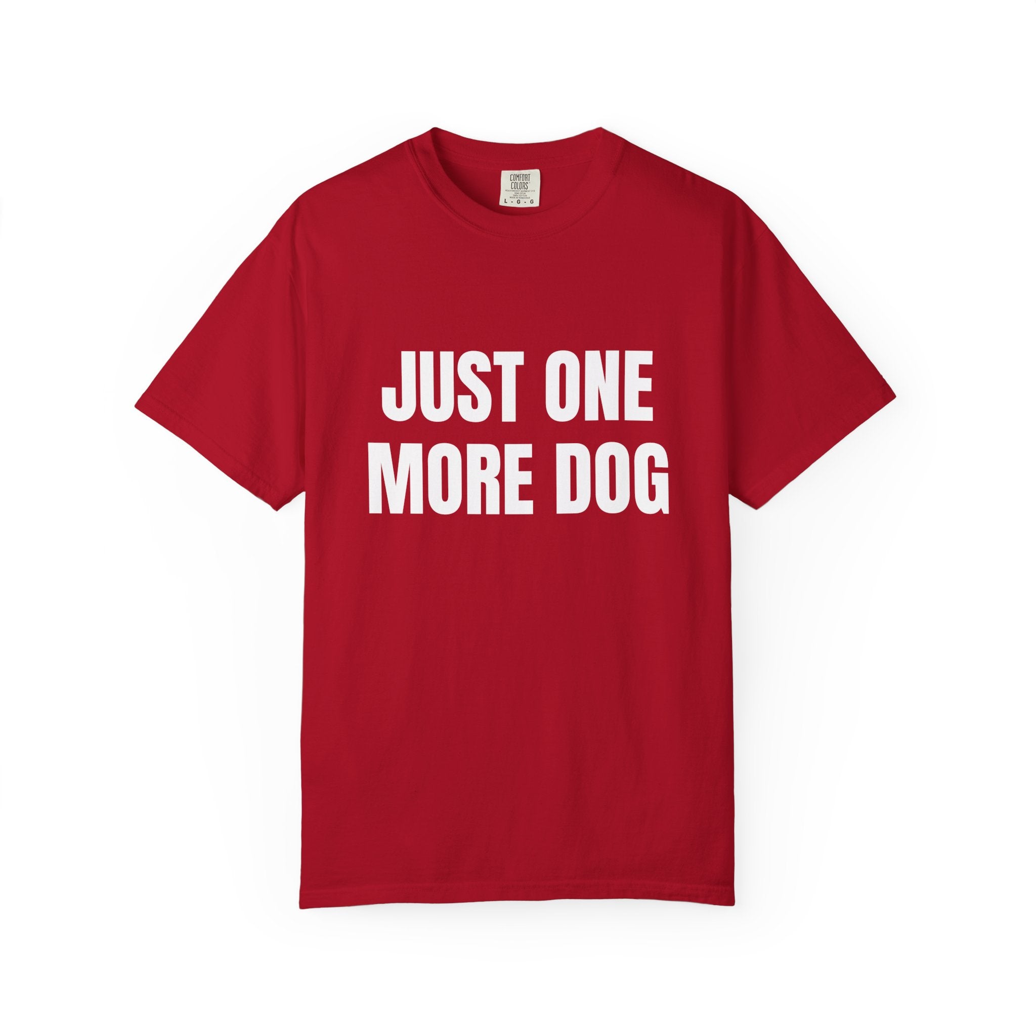 Just One More Dog Comfort Colors T-shirt in Red