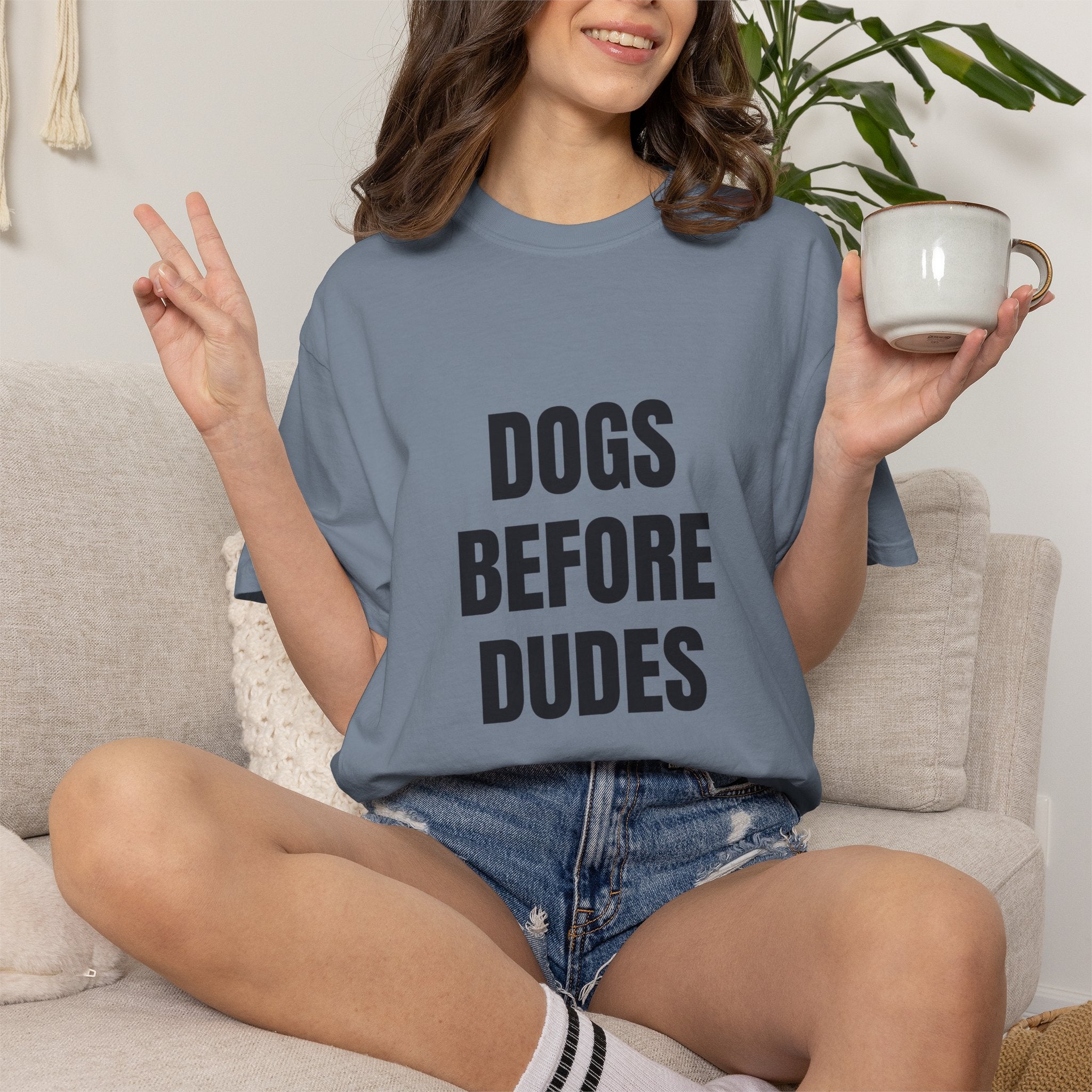 Before Dudes Comfort Colors T-shirt in Blue Jean