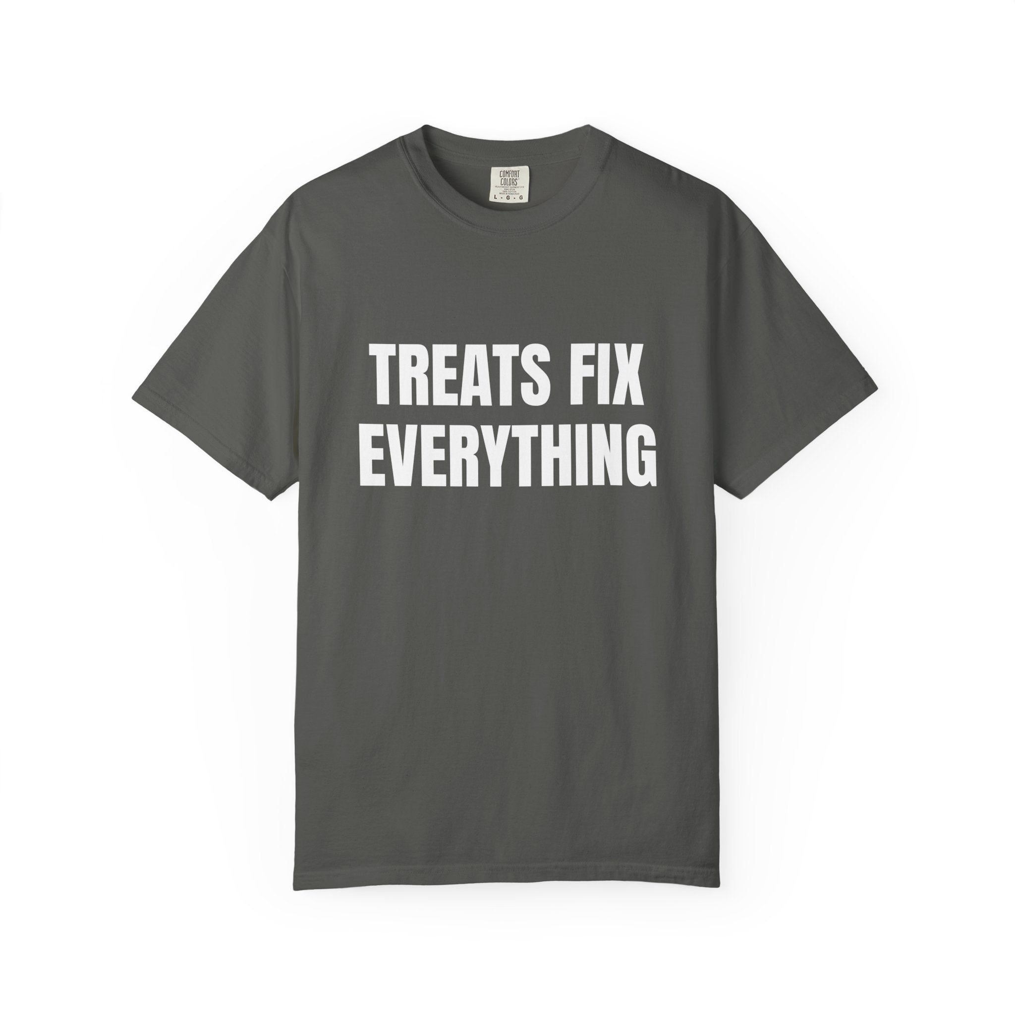 Treats Fix Everything Comfort Colors T-shirt in Pepper