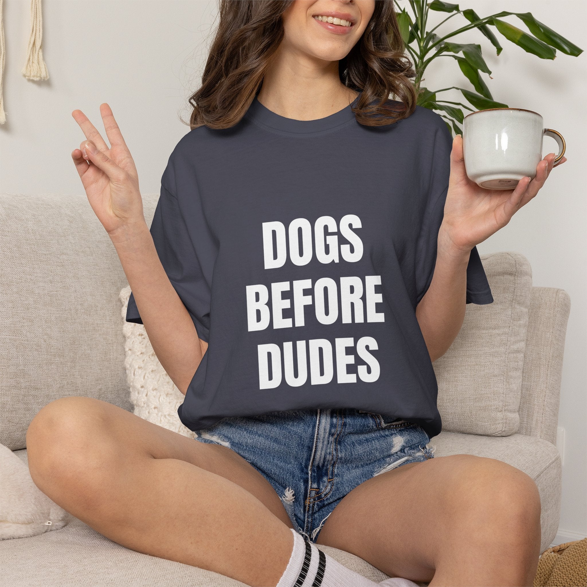 Before Dudes Comfort Colors T-shirt in Navy