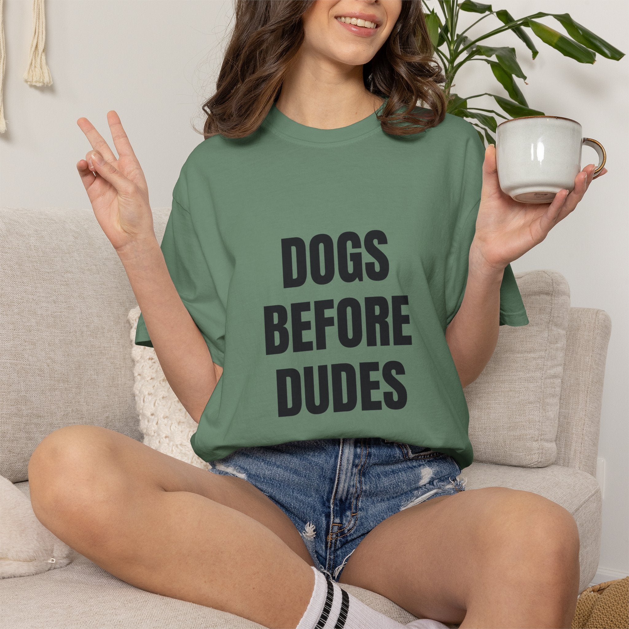 Before Dudes Comfort Colors T-shirt in Light Green