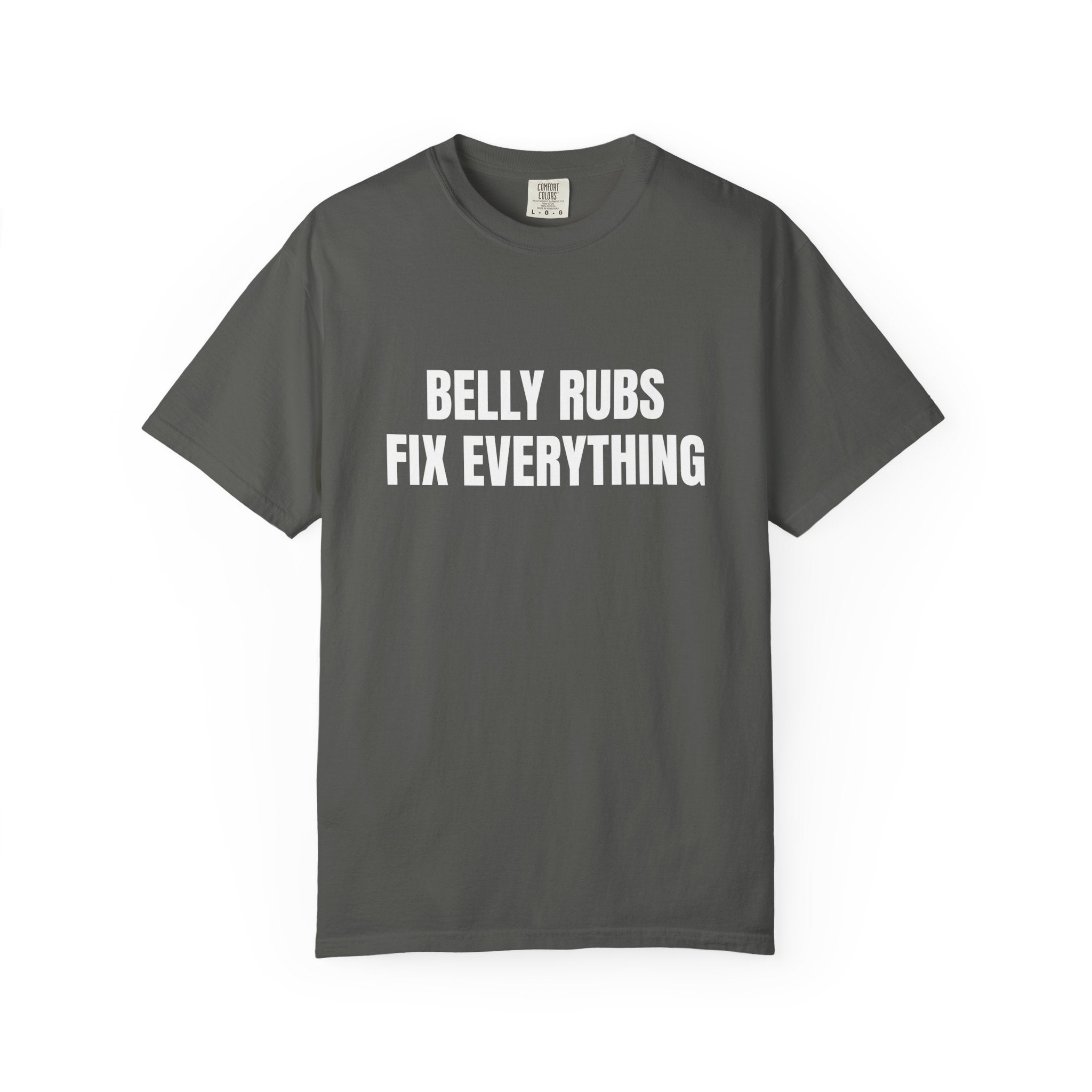 Belly Rubs Fix Everything Comfort Colors T-shirt in Pepper