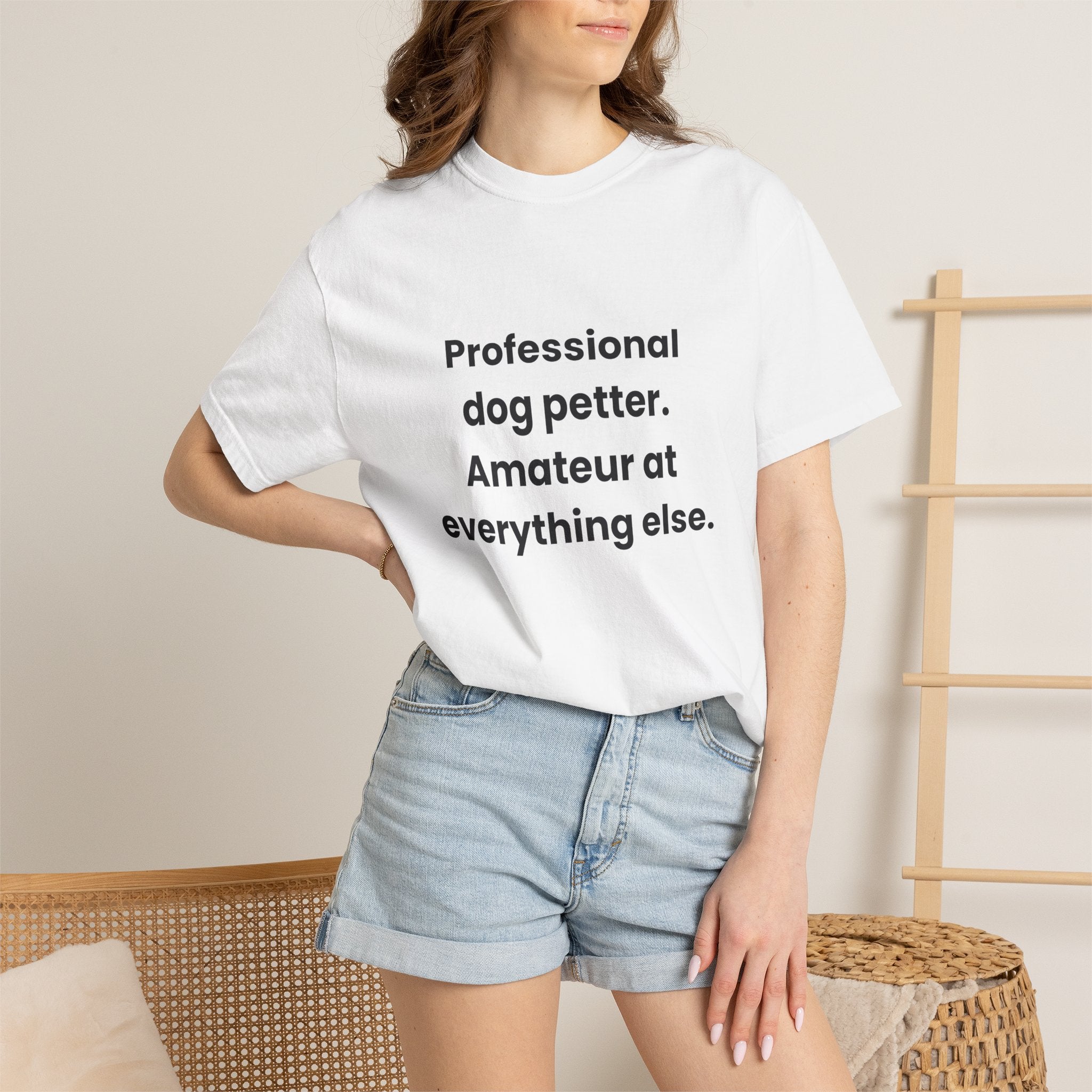 Professional Dog Petter Comfort Colors T-shirt in White