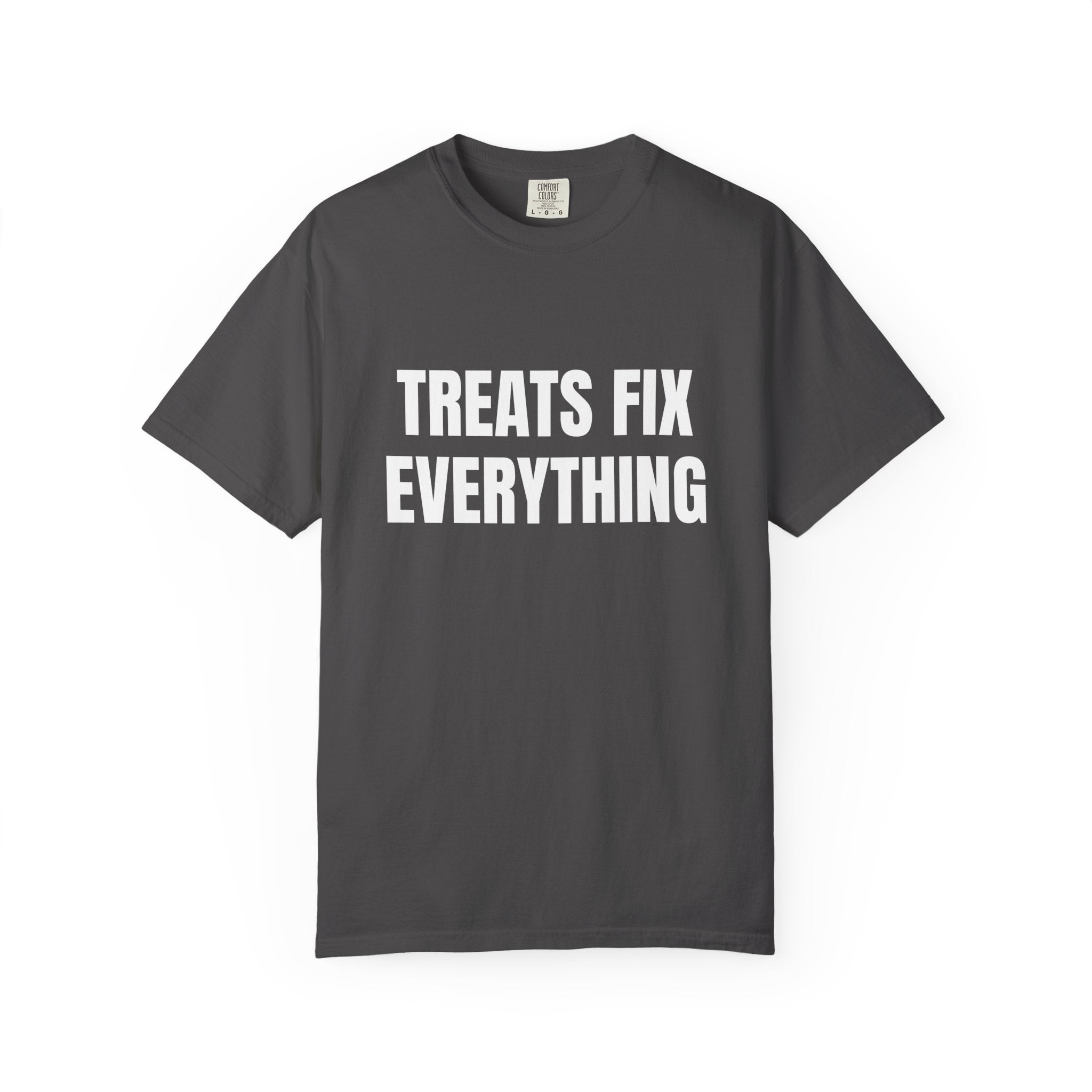 Treats Fix Everything Comfort Colors T-shirt in Graphite
