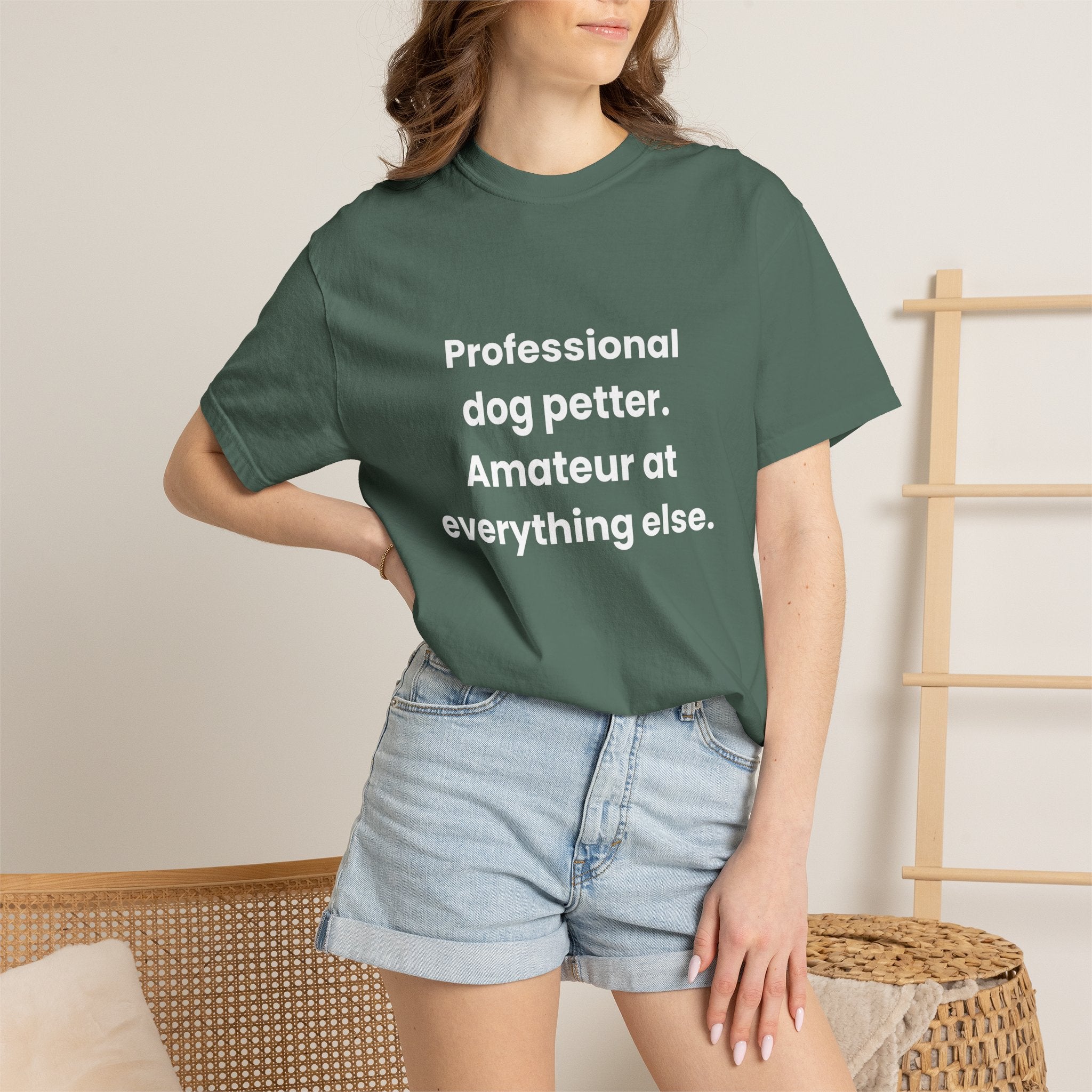 Professional Dog Petter Comfort Colors T-shirt in Blue Spruce