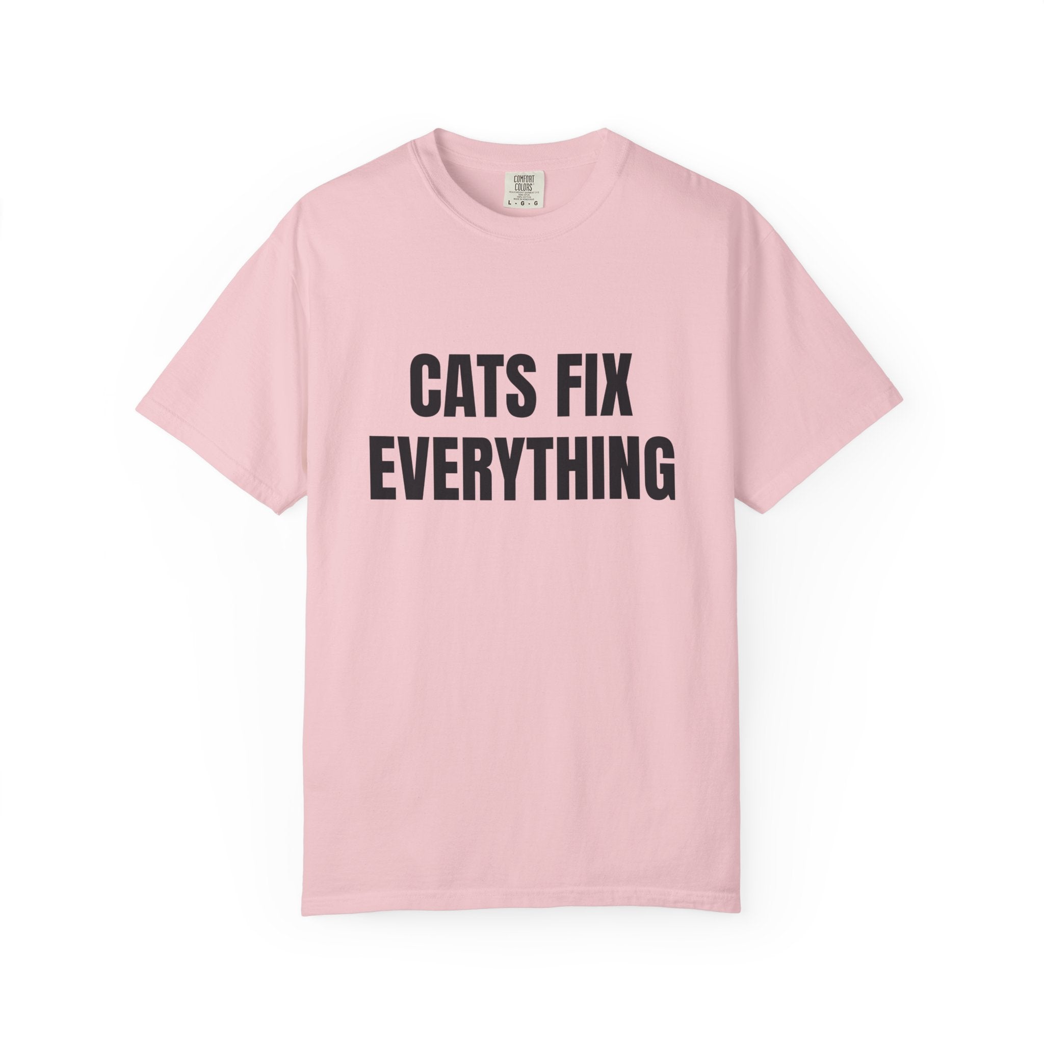 Cats Fix Everything Comfort Colors T-shirt in Blossom