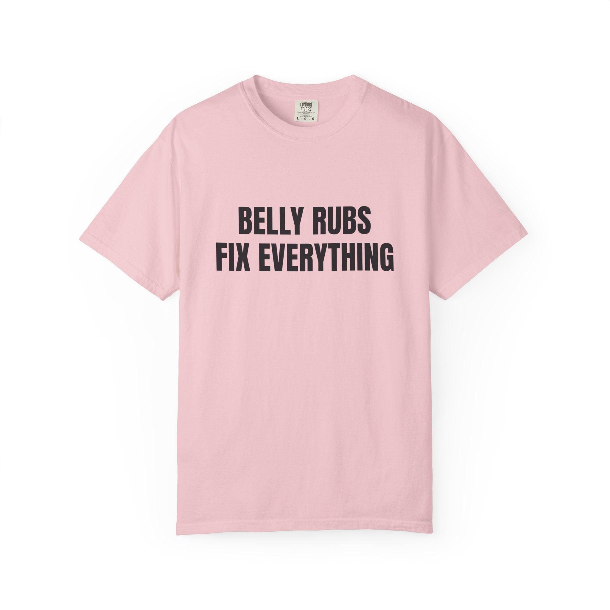 Belly Rubs Fix Everything Comfort Colors T-shirt in Blossom