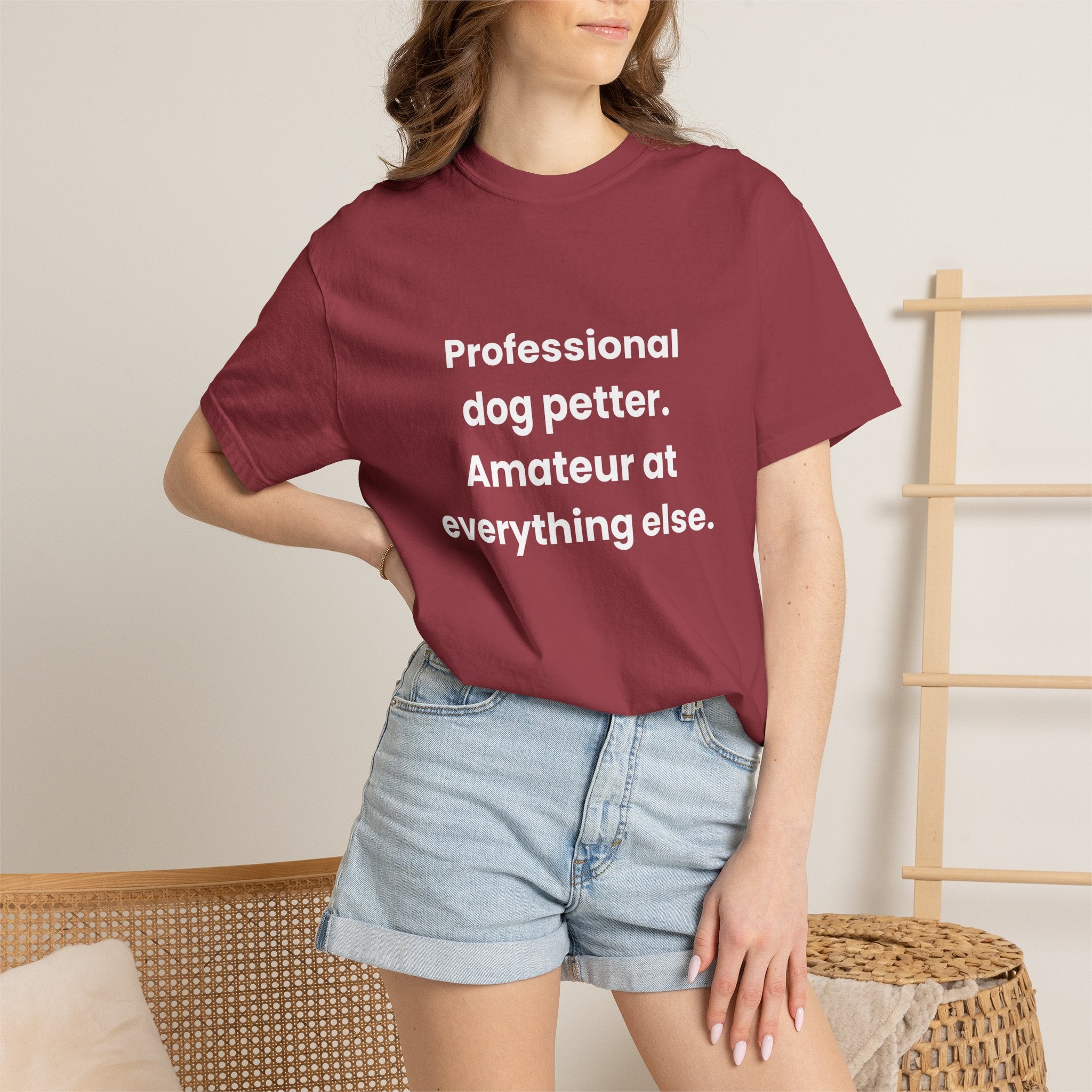 Professional Dog Petter Comfort Colors T-shirt in Chili