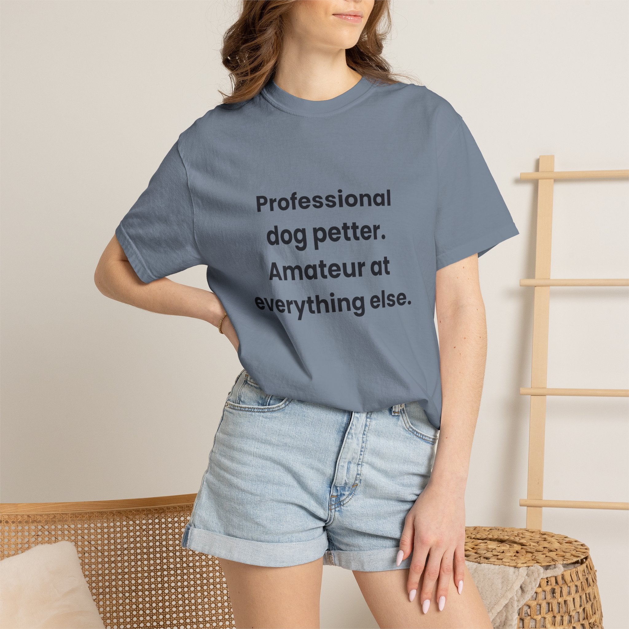 Professional Dog Petter Comfort Colors T-shirt in Blue Jean