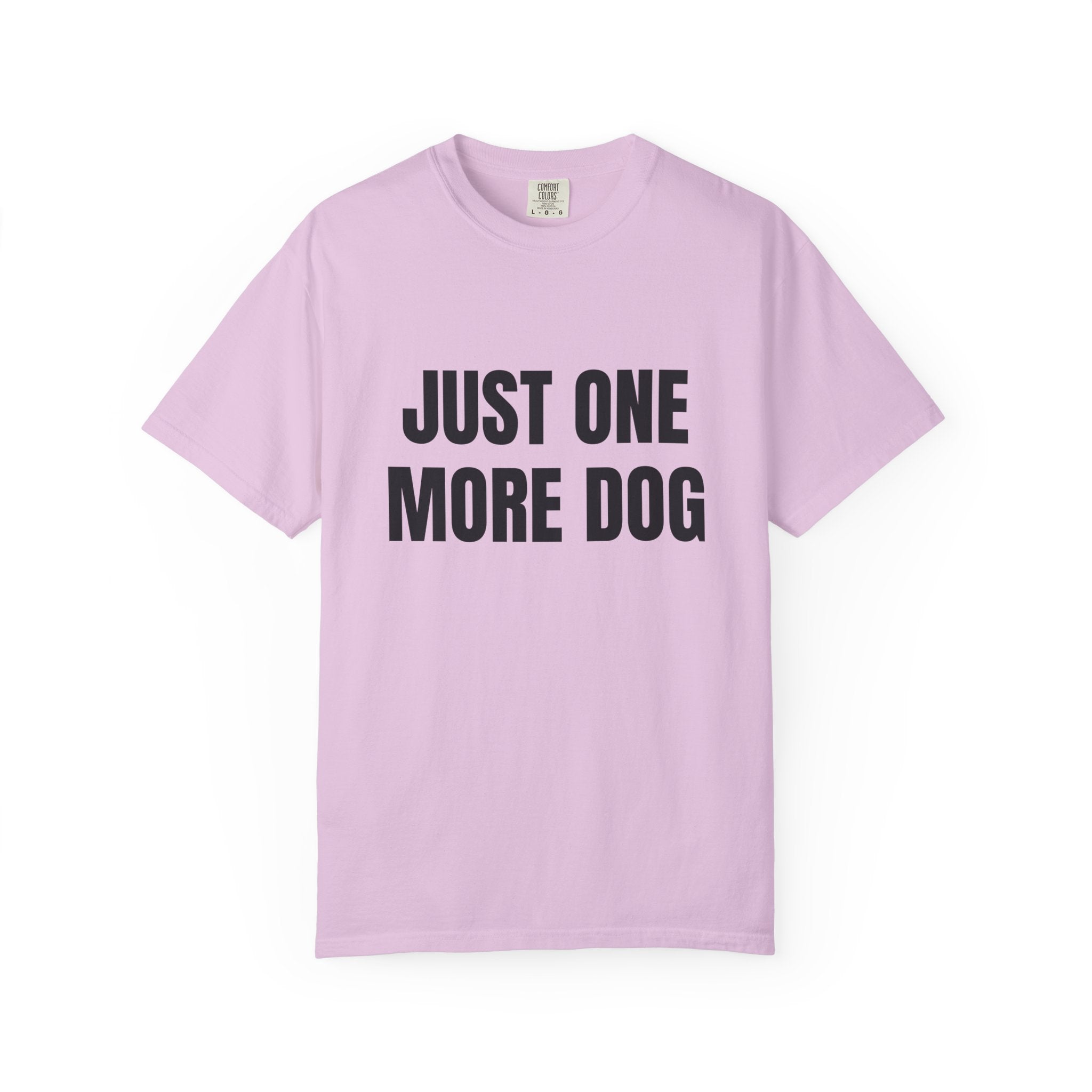 Just One More Dog Comfort Colors T-shirt in Orchid