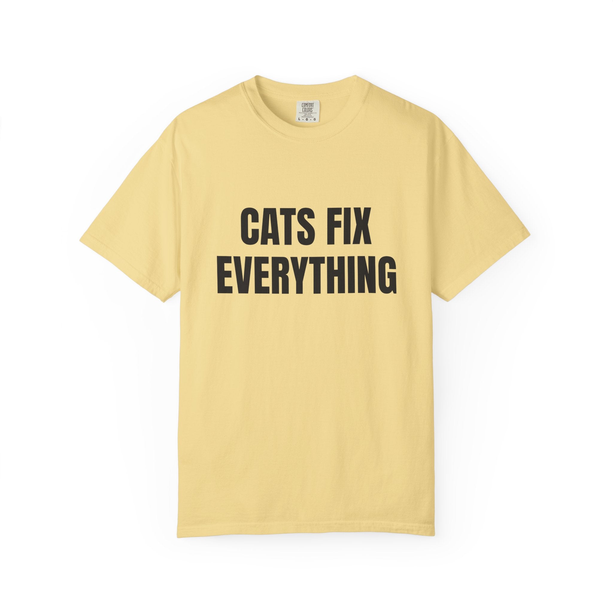 Cats Fix Everything Comfort Colors T-shirt in Butter