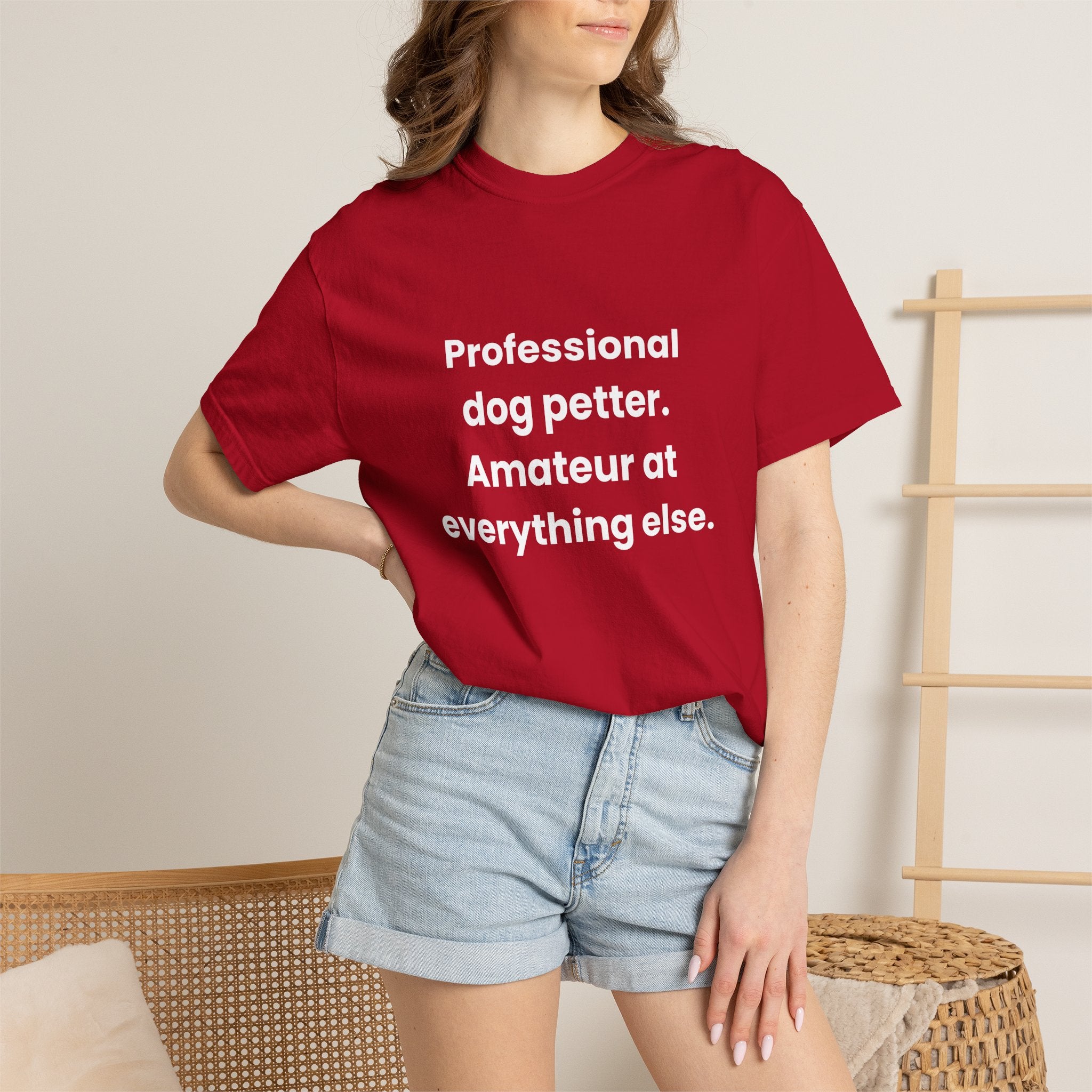Professional Dog Petter Comfort Colors T-shirt in Red